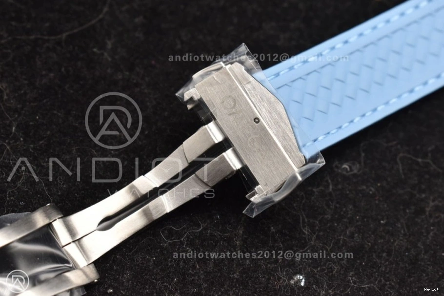 1:1 Summer on Terra Dial Clone Blue VSF Super Strap Blue Rubber A8900 Best 41mm Edition Aqua 1103